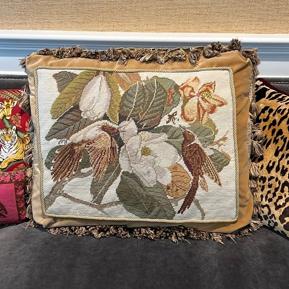 Needlepoint pillow